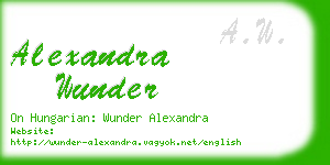 alexandra wunder business card